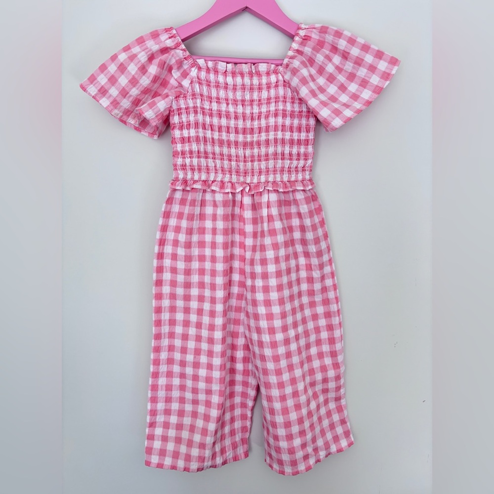 Primark Pink Checkered Kids Jumpsuit